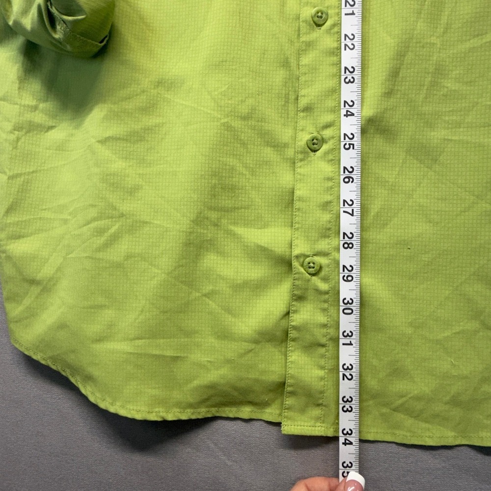 Columbia PFG Fishing Shirt Mens LRG Green Long Sleeve Omni-Shade Ripstop Vented - Picture 15 of 16
